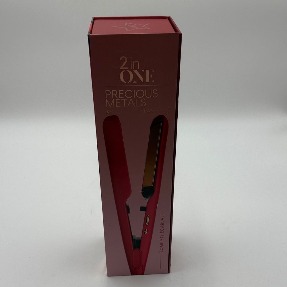 Red 2-in-1 Hair Straightener and Curler
